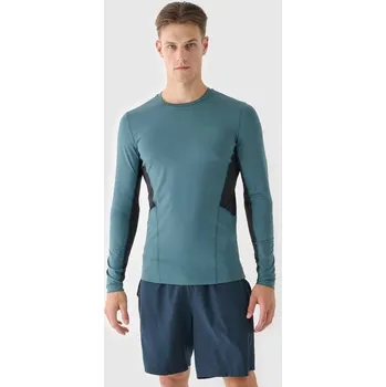 Pánské oblečení Pánské rychleschnoucí běžecké tričko s dlouhým rukávem 4F 4FWAW24TFLOM252-40S xxl