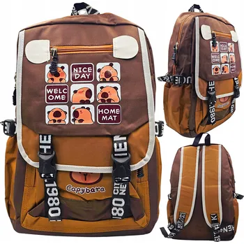 Školní batoh Školní batoh jednokomorový Xuetong v odstínech hnědé a béžové