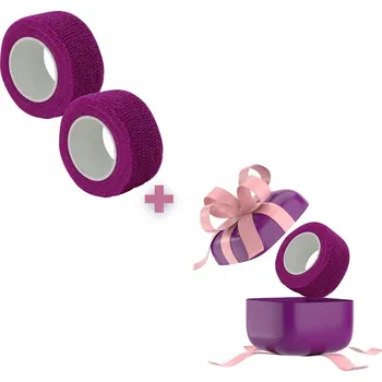 Kohezní bandáž samolepicí elastická 2,5 cm * 4,5 m, fialová - 1+1=3!