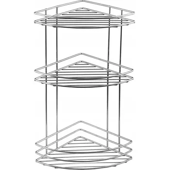 Drátěná police CHROM LINE drátěná rohová police, 3 police, chrom