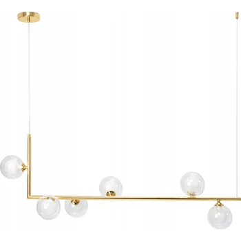 STROPNÍ SVÍTIDLO SKLENĚNÉ KOULE ZLATÁ GOLD 6 BODŮ