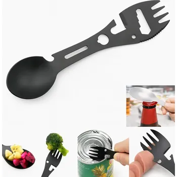 Příbor Multifunkční Nářadí Vidlička Lžíce Nůž Klíč ViO TSG-552 Turistická Sada 10v1