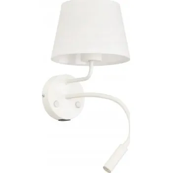 Nástěnné svítidlo Nástěnná lampa / Kinkiet TK LIGHTING MAJA 10204 BÍLÁ, ohebné rameno