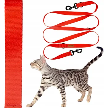 Vodítko pro psa PŘEPÍNACÍ vodítko s variabilní délkou 300 cm pro kočku do 3 kg Ukory ČERVENÁ