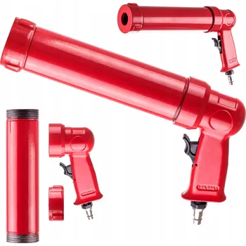 Vytlačovací pistole PNEUMATICKÁ PISTOLE KOVOVÁ NA SILIKON, LEPIDLA A TMELY 300ML