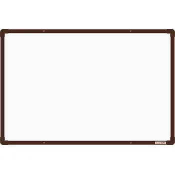 Kancelářský nábytek Keramická tabule na fixy s hnědým rámem 060 x 090 cm