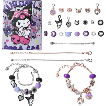 Kalendář Hello Kitty Adventní kalendář Kuromi náramky a přívěsky 24 ks