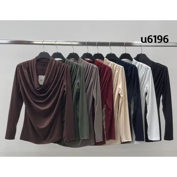 Dámská halenka Elegantní halenka s vodou U6196 barva: bílá-smetanová