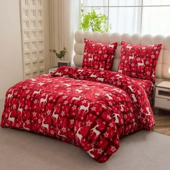 Povlečení Mikroplyšové povlečení - sobící a hvězdy