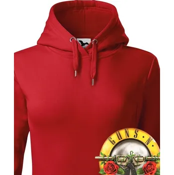 Dámská mikina Dámská mikina Guns N’ Roses, Barva Červená, Velikost XS, Canvas Dámská mikina Bezvatriko.cz 1338