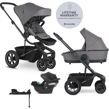 Kočárek EASYWALKER Kočárek kombinovaný Harvey⁵ 2v1 Pebble Grey LITE AIR + CYBEX Aton B2 i-Size + základna