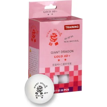 Stolní tenis Míčky Giant Dragon Gold Star ** bílé, 6 ks