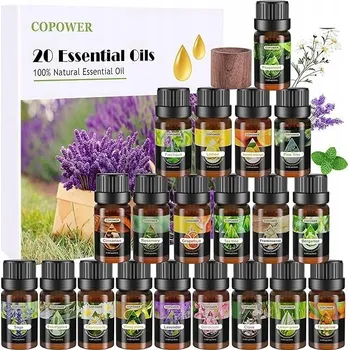 Vonný olej ESENCIÁLNÍ OLEJE DO DIFUZÉRŮ AROMATERAPIE 20 OLEJŮ OBJEM 20x10ML