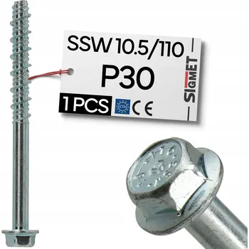 Vrták Šrouby do betonu Sigmet 10,5 x 110 mm, 1 ks