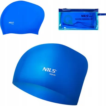 Plavecká čepice Silikonová plavecká čepice Nils Aqua modrá