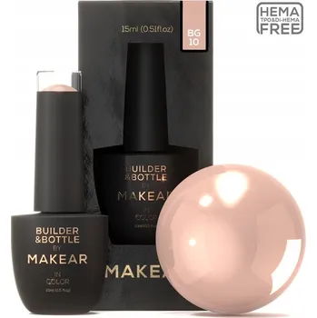 Lak na nehty Makear Gel v lahvičce Builder&Bottle BG10 Stavební gel na nehty 15 ml