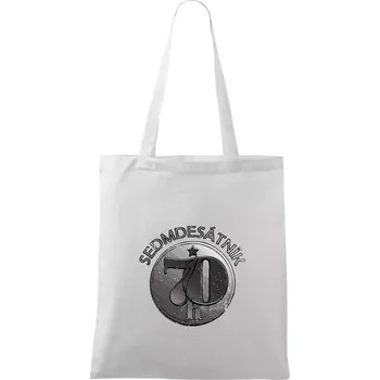 Sedmdesátník Československý - Taška bavlněná - 42 x 38 cm ( Bílá )