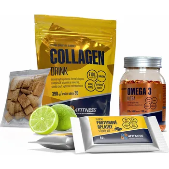 Speciální výživa 4FITNESS - Set pro silného chlapa - Kolagen Limetka