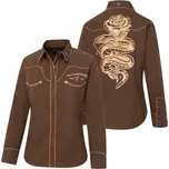 Stars & Stripes Košile westernová Yellowstone Dutton forever Stars & Stripes, dámská, hnědá M