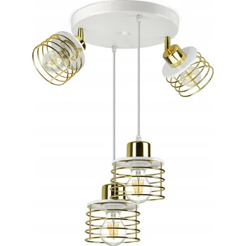 Závěsné svítidlo Lustr GLAMOUR Zlatý Chrom Měď