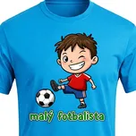 Dětské tričko Malý fotbalista - velikost 146, Barva Tyrkysová