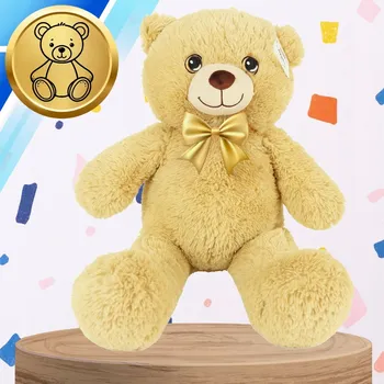 plyšák Velký Plyšový Medvěd XXL 50 cm Krémový Plyšová Hračka Měkká Plyšový Mazlíček Přítulníček pro děti