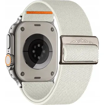 Řemínek na hodinky ELASTICKÝ ŘEMÍNEK PRO APPLE WATCH 2 3 4 5 6 7 8 9 SE ULTRA 42/44/45/49mm BÍLÝ