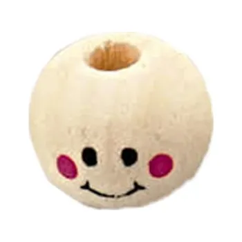 Dětské navlékací korálky Pro Háčkování Dřevěný korálek obličej Ø 12 mm Počet: 1 ks