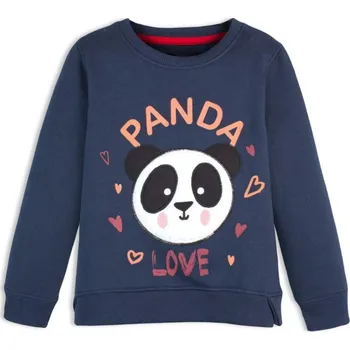 Dívčí mikina Dívčí mikina LEMON BERET PANDA přes hlavu Barva: Modrá, Velikost: 116/122