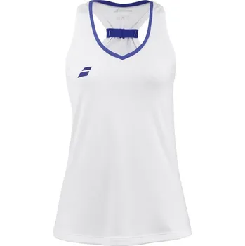 Dívčí tričko Babolat Play Tank Top Girl bílé/bílé 128