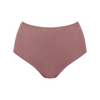 Kalhotky Dámské kalhotky GO Daily Cotton Highwaist - BROWN - sv. hnědé 1141 - SLOGGI BROWN L