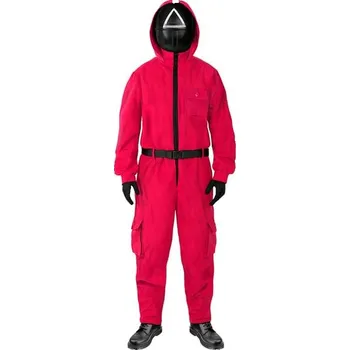 Karnevalový kostým Funiglobal - Kostým a maska se symbolem trojúhelníku Squid Game (Hra na - S-M