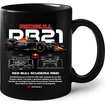 Keramický hrnek F1 - Red Bull RB21, Barva Černá, Velikost 330 ml, Canvas Keramický hrnek Bezvatriko.cz 2977