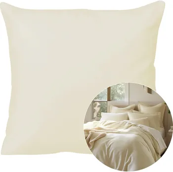 Povlak na dekorativní polštářek SATÉNOVÝ POVLAK NA POLŠTÁŘ 155 40X40 CM KRÉMOVÁ