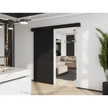 Černé posuvné dveře Crestina s tichým dovíráním