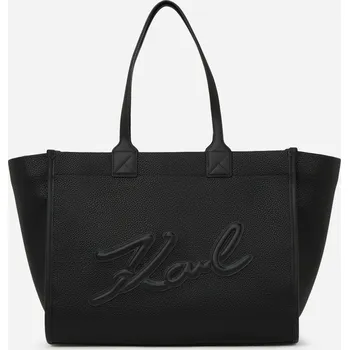 Kabelka KABELKA KARL LAGERFELD K/SKUARE EW LG TOTE GRAINY BLACK-NICKEL