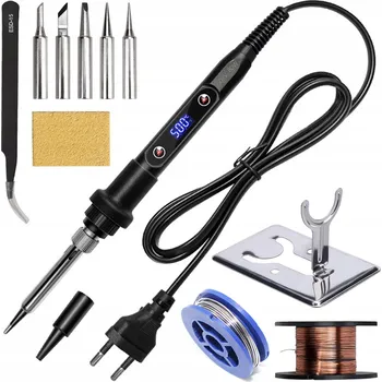Páječka Precizní páječka 80 W s regulací teploty 180-500 °C, sada 11 ks