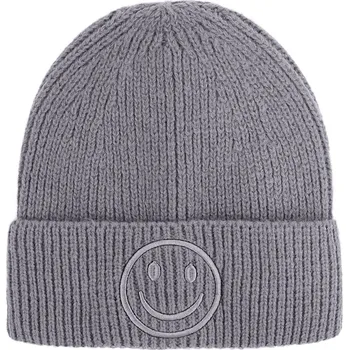 Čepice ORNAMENTI Zimní čepice SMILEY šedá