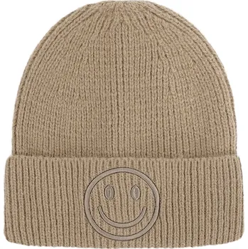 Čepice ORNAMENTI Zimní čepice SMILEY hnědá