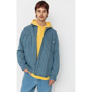 Pánská košile Polar Skate Mike Denim (blue/yellow) XL, modrá