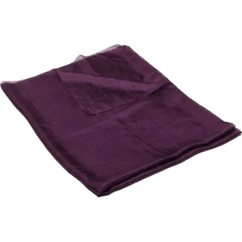 Šála Hedvábná šála velká tmavě fialová s nádechem do hnědé