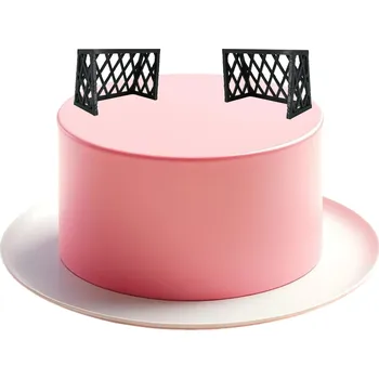 Jedlá dekorace na dort Zápich - hokejové branky bílý