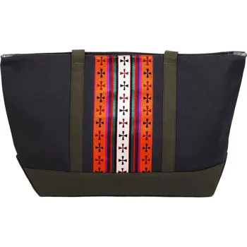 Kabelka Tibetská kabelka Shopper Thogme Druk tmavě šedá