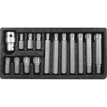 Bit Bity Ribe (hranatý torx), sada 15 dílů, pro ráčnu 1/2", Yato