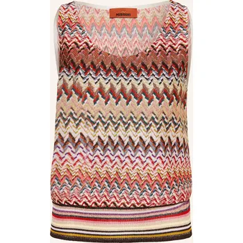 Missoni Dámský Pletený Top S Třpytivou Přízí, hnědá / žlutá /...