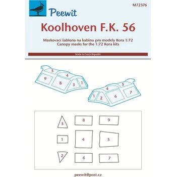 Plastikový model 1/72 Canopy mask Koolhoven F.K.56 (KORA)