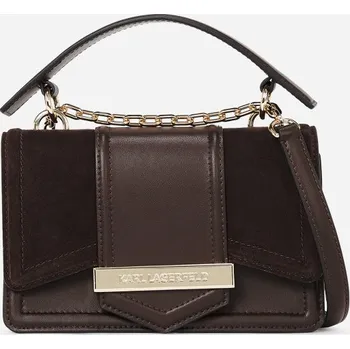Kabelka CROSSBODY KARL LAGERFELD K/NOVA SM CROSSBODY SUEDE TOBACCO