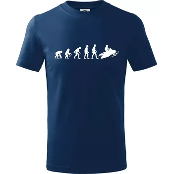 Evoluce skútr - Tričko dětské bavlněné - 98 cm / 2 roky ( Půlnoční modrá )