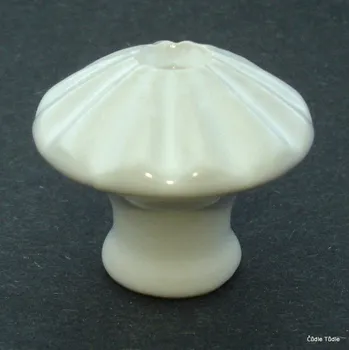 Nábytkové kování Nábytková knopka bílá 4 cm bez šroubu - úchytka