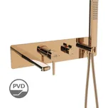 Laveo Vanová baterie Pola podomítková se sprchovým setem - BAP_811P, růžové zlato lesk